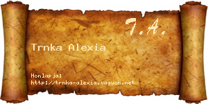 Trnka Alexia névjegykártya